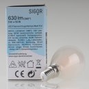 Sigor E14 LED Filament Tropfenlampe matt 5W = (50W) 630lm 2700K warmweiß dimmbar