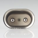 Warmgeräte Geräte-Einbaustecker Metall 2P+E Steckerstifte 6mm für alte Toaster Waffeleisen und Bügeleisen