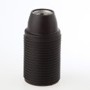 E14 Lampenfassung Thermoplast/Kunststoff schwarz mit Gewindemantel M10x1 IG