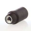 E14 Lampenfassung Thermoplast/Kunststoff schwarz mit Glattmantel und Rändel Zugentlastung
