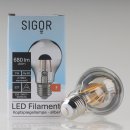 Sigor E27 LED Filament Kopfspiegellampe silber 7W(=50W)...