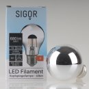 Sigor E27 LED Filament Kopfspiegellampe silber 7W(=50W)...