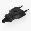 Bachmann Eurostecker Europa-Flachstecker schwarz 250V/2A mit Schraubkontakte