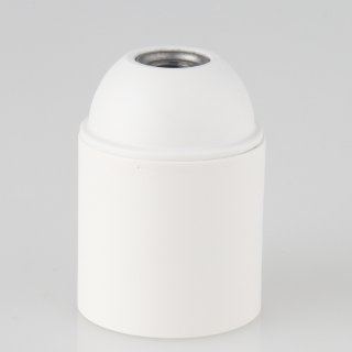 E27 Lampenfassung Thermoplast/Kunststoff weiß mit Glattmantel M10x1 IG 250V/4A