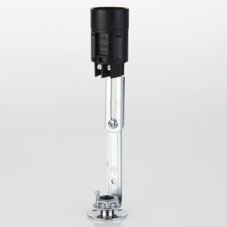 E14 Lampenfassung 100-120mm Kunststoff schwarz mit verstellbaren Metall-Winkel für Kronleuchter/Lüster