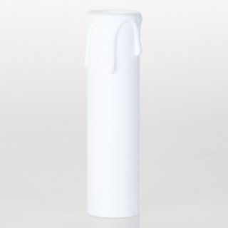 E14 Kerzenhülse Fassungshülse Kunststoff weiß 26x100mm mit Tropfen für Kronleuchter Lampenfassung
