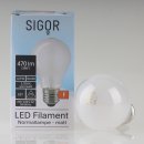 Sigor E27 LED Filament Leuchtmittel matt 4,5W=(40W)...