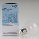 Sigor E27 LED Filament Leuchtmittel matt 4,5W=(40W) 220-240V 470 lm 2700K  warmweiß dimmbar