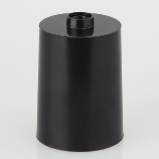 Lampen-Baldachin 60x85mm Kunststoff schwarz Zylinderform für 10er Rohr