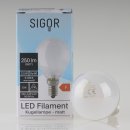 Sigor E14 LED Filament Tropfenlampe matt 2,5W = (25W)...