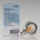 Sigor E14 LED Filament Kopfspiegellampe silber 4,5W=(35W) 400lm 2700K warmweiß dimmbar